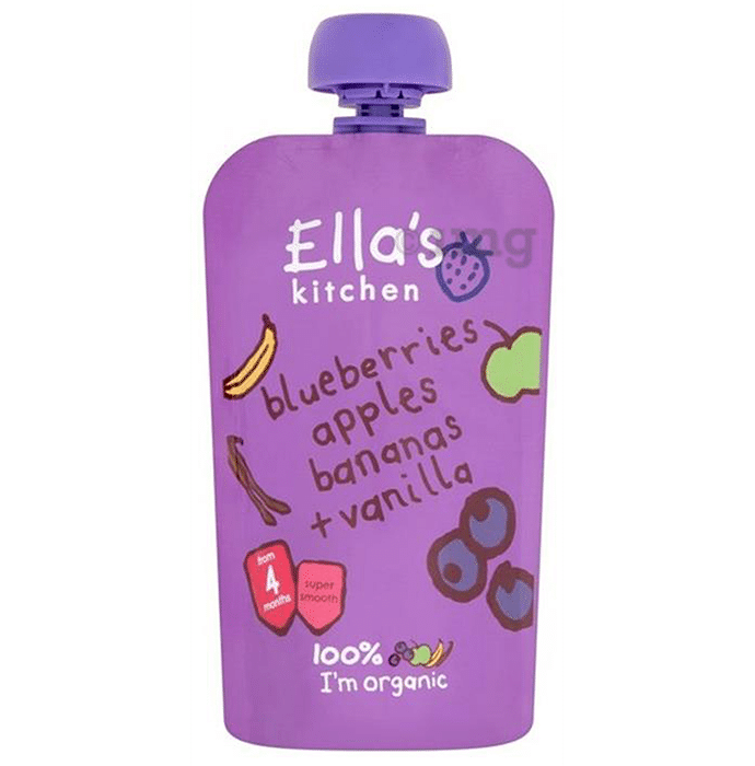 Ella's Kitchen Baby Foods (From 4 months) Blueberries Apples Bananas & Vanilla