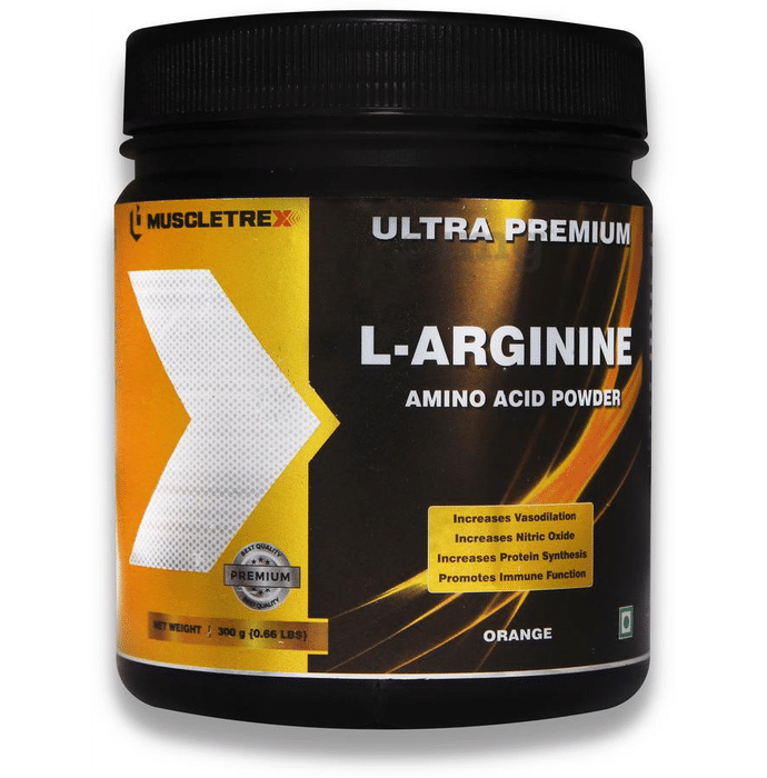 Muscletrex Ultra Premium L-Arginine Amino Acid Powder Orange