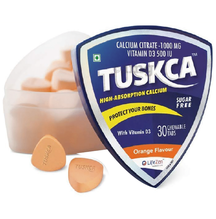Tuskca Chewable Sugar Free Tablet Orange