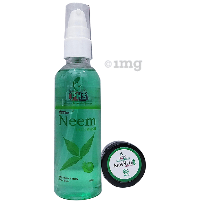Shri Nath Face Wash with Aloe Vera Gel 10gm free Neem