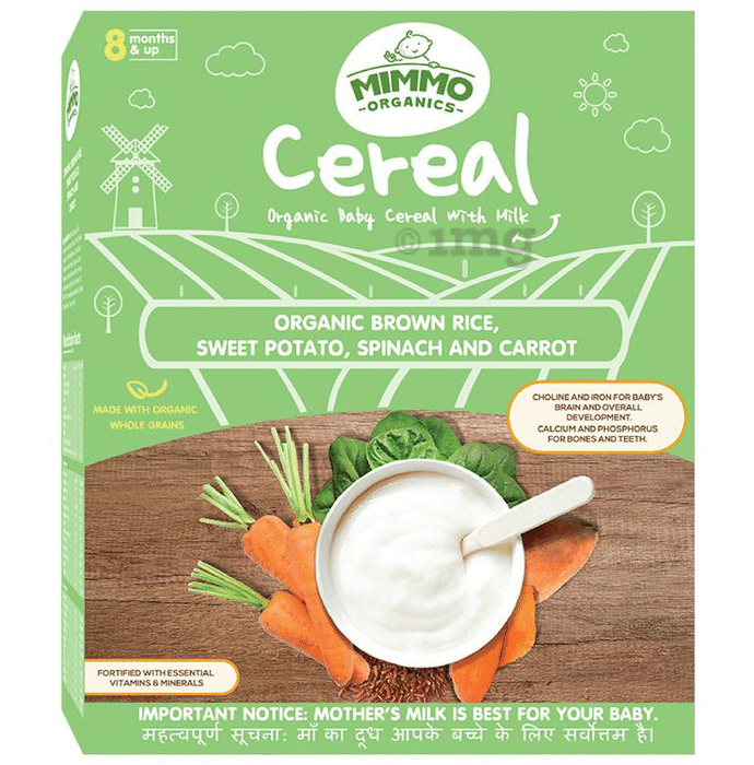 Mimmo Organics Organic Baby Cereal with Milk (8 Months & Up)