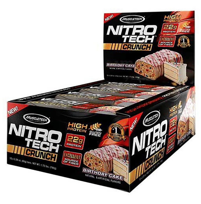Muscletech Performance Series Nitro Tech Crunch Bar (65gm) Birthday Cake