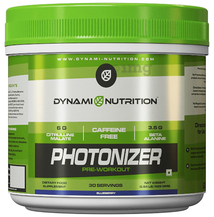 Dynami Nutrition Caffeine Free Photonizer Pre-Workout Powder Blueberry