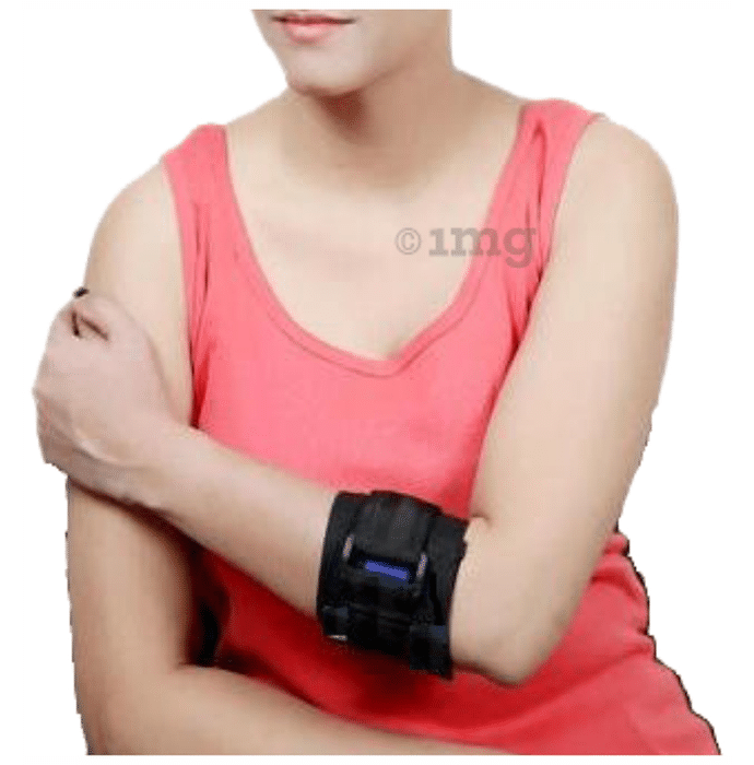 Dr. Expert Tennis Elbow Splint with Pad Large Black