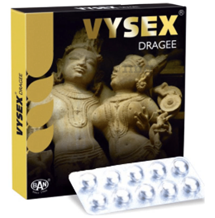 Vysex Silver Coated Dragee- Energizer |  Helps Enhance Strength & Stamina | Tablet