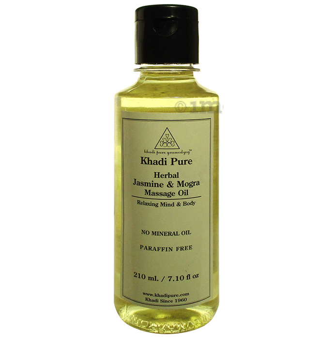 Khadi Pure Herbal Jasmine & Mogra Massage Oil Paraffin-Mineral Oil Free