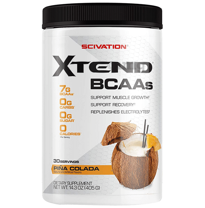 Scivation Xtend BCAA Powder with Electrolytes| For Muscle Growth & Recovery | Flavour Pina Colada
