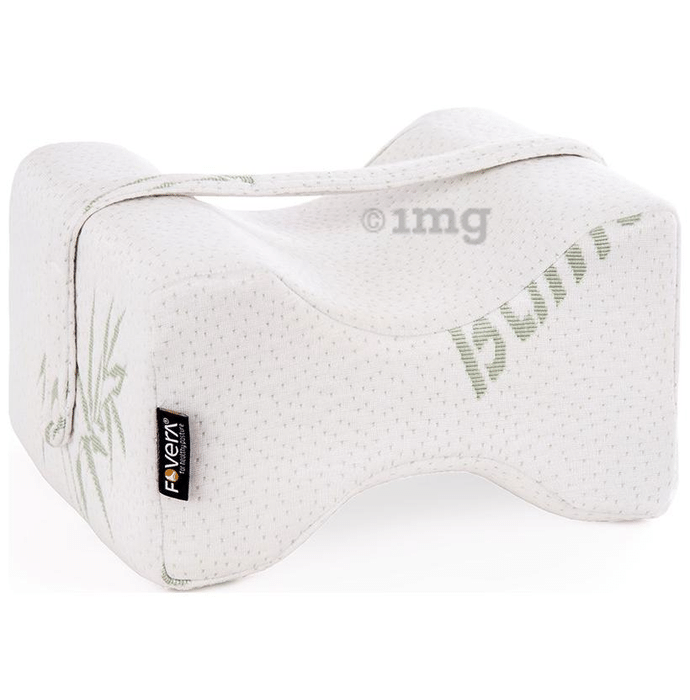 Fovera Orthopedic Knee Pillow for Side Sleepers Universal White Bamboo