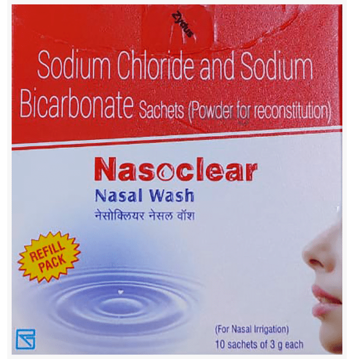 Nasoclear Nasal Wash Sachet for Nasal Irrigation (3gm Each)