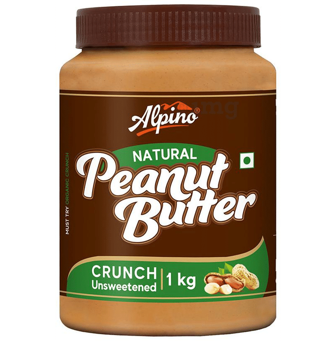 Alpino Natural Crunch Unsweetened Peanut Butter (1kg Each)