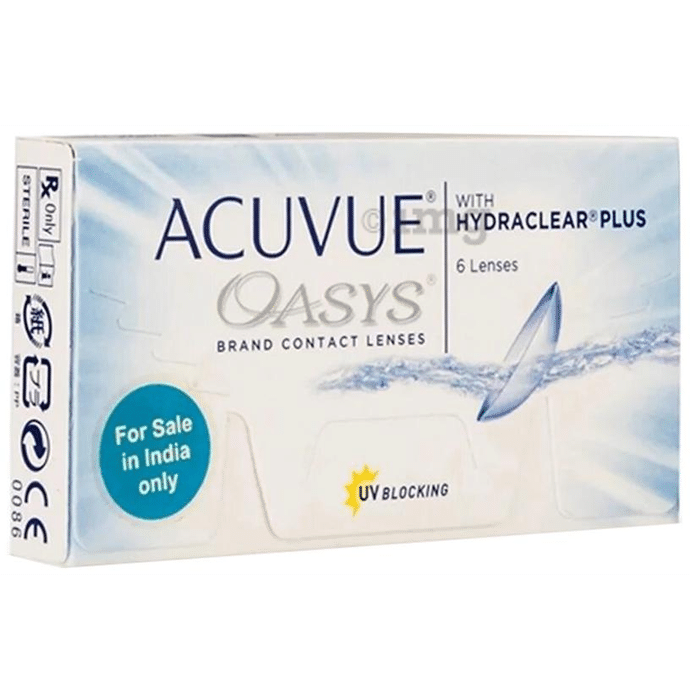 Acuvue Oasys with Hydraclear Plus Contact Lens Optical Power -8.5 Transparent Spherical