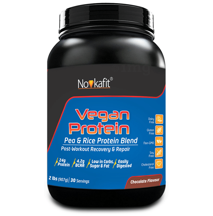 Novkafit Vegan Protein, Pea & Rice Protein Blend Chocolate