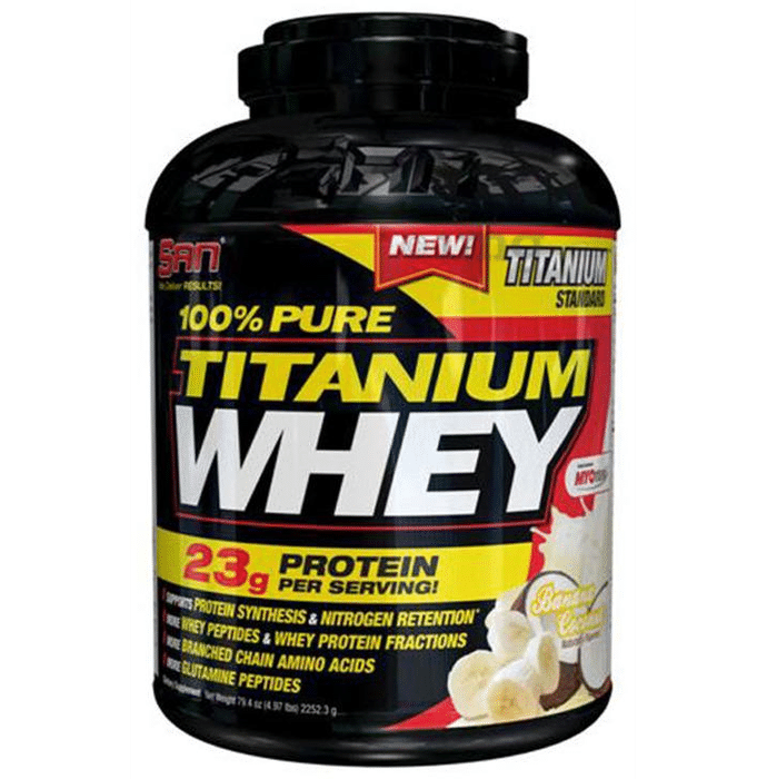 SAN 100% Pure Titanium Whey Protein Powder Banana Coconut