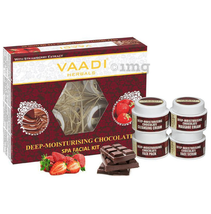 Vaadi Herbals Deep-Moisturising Chocolate Spa Facial Kit with Strawberry Extract 70 gm