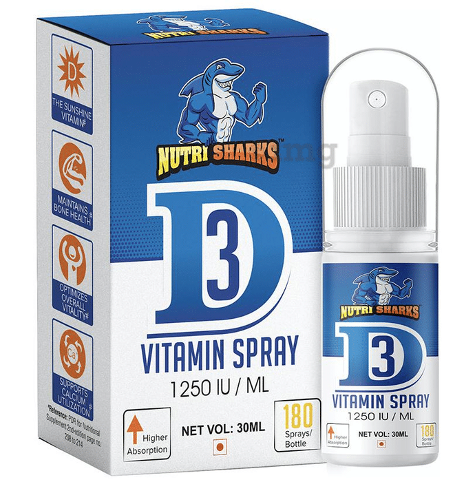Nutri Sharks Vitamin D3 1250 IU/ML Spray
