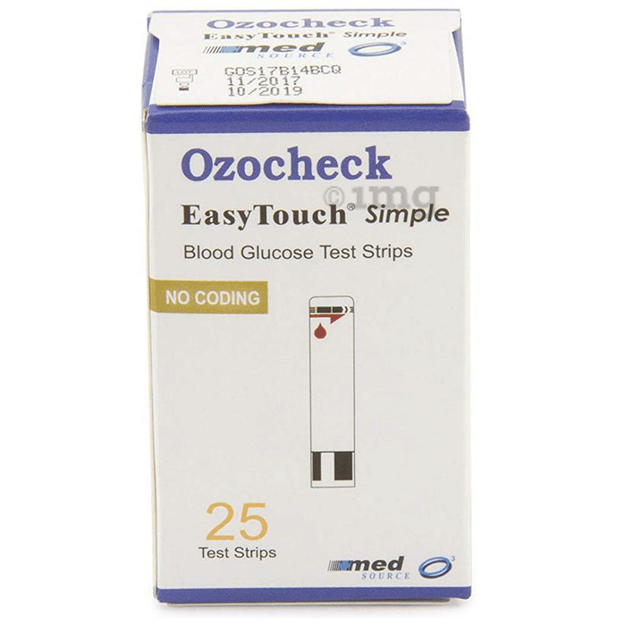 Ozocheck Easy Touch Simple Blood Glucose Test Strip (Only Strip)