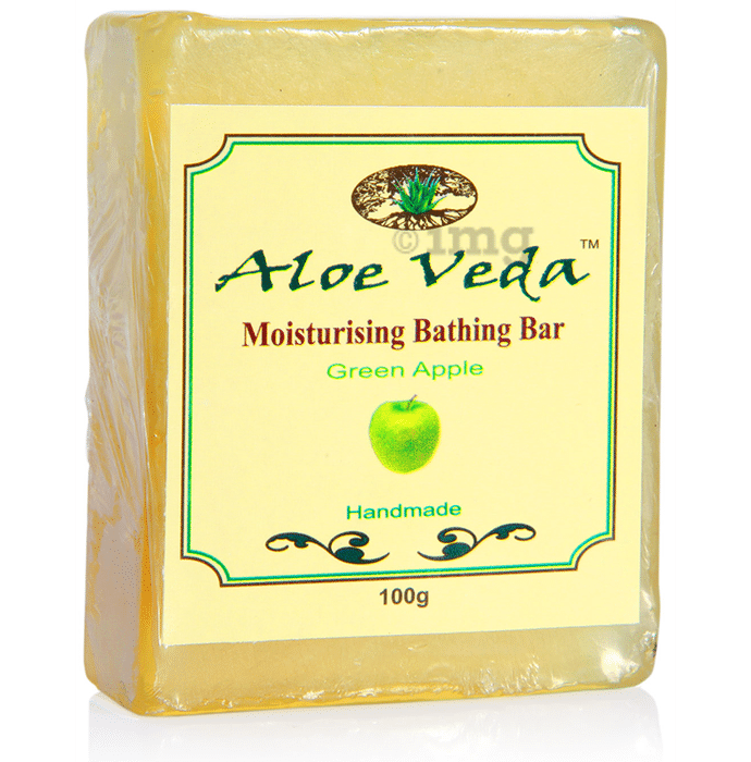Aloe Veda Moisturising Bathing Bar Green Apple