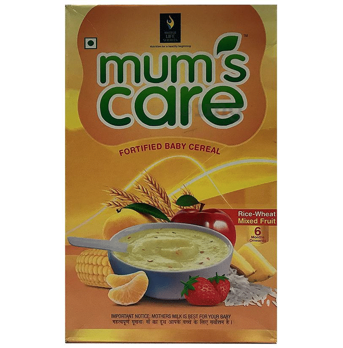 Mum's Care Fortified Baby Cereal 6 Months Onwards Mixed Fruit Rice Wheat