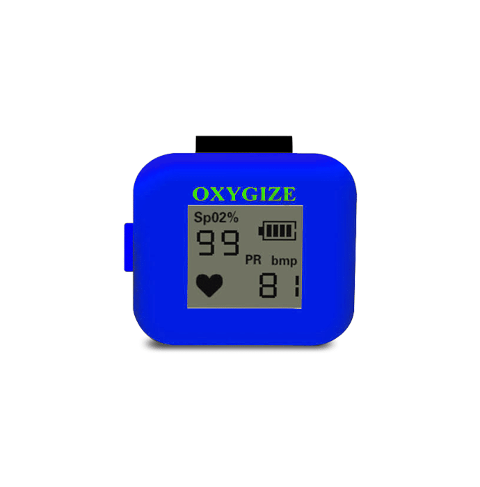 Oxygize Premium Ring Pulse Oximeter Blue