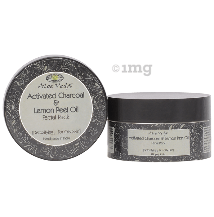 Aloe Veda Activated Charcoal & Lemon Peel Oil Face Pack