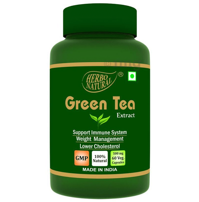 Herbo Natural Green Tea Extract 500mg Veg Capsule