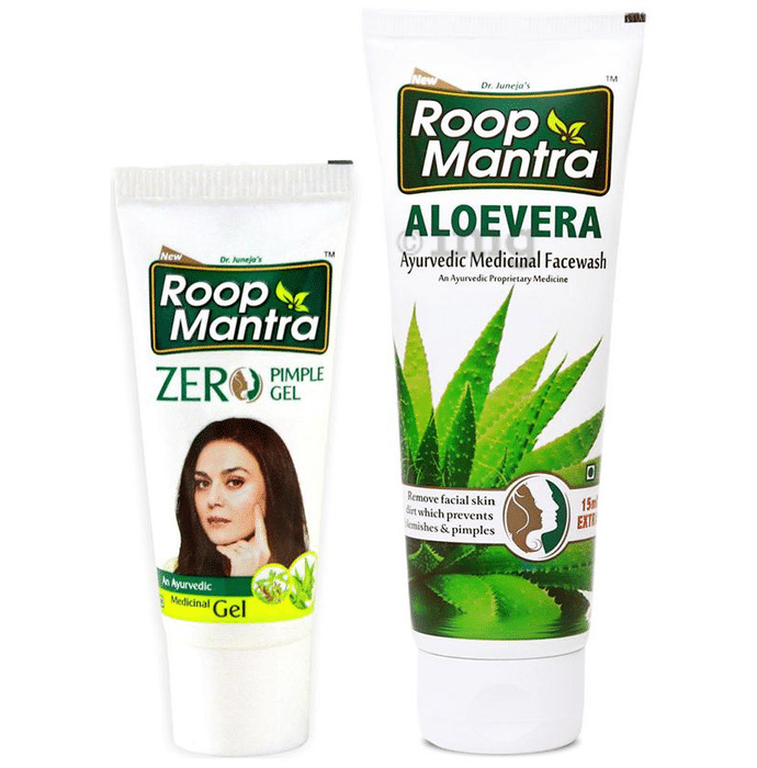 Roop Mantra  Combo Pack of Zero Pimple Gel 15gm & Aloevera Face Wash 115ml