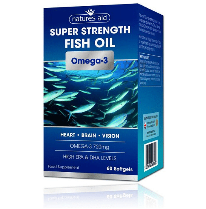 Natures Aid Super Strength Omega-3 Fish Oil Softgels