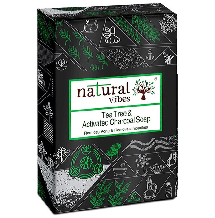 Natural Vibes Tea Tree and Activated Charcoal Soap