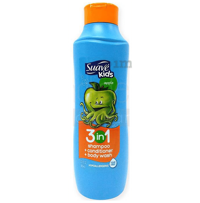 Suave Kids 3 in 1 Shampoo, Conditioner & Bodywash Apple