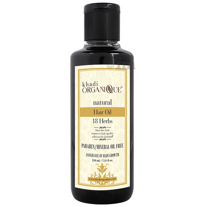 Khadi Organique Natural Hair Oil Paraben/Mineral Oil Free 18 Herbs