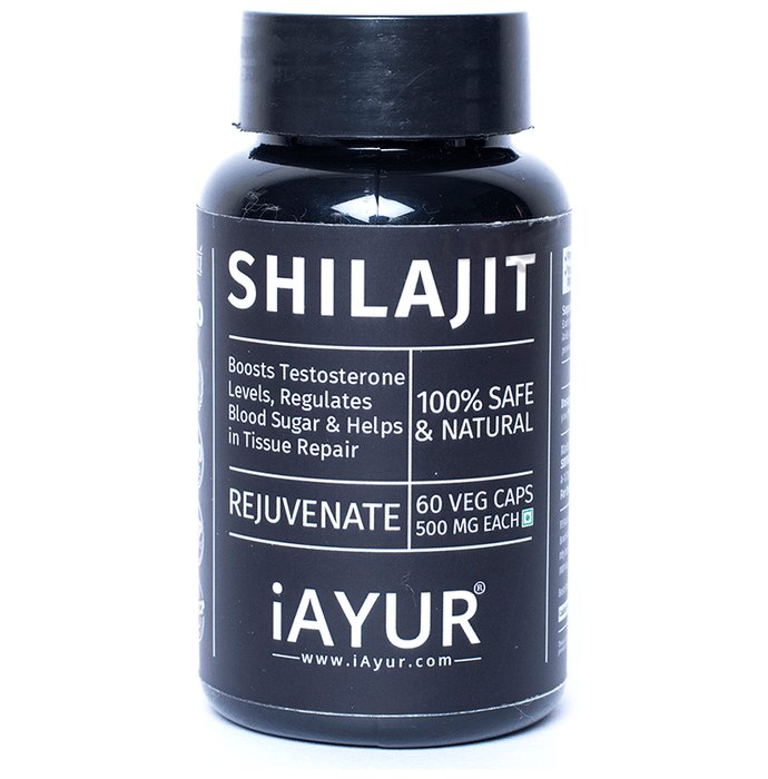 iAYUR Shilajit Extract 500mg Veg Capsule