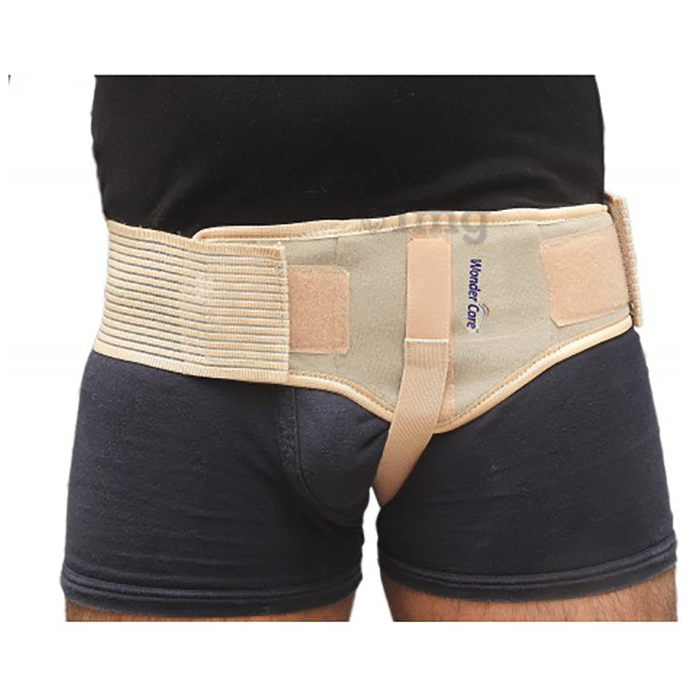 Wonder Care A103 Single Inguinal Hernia Support with One Removable Compression Pad Small Left