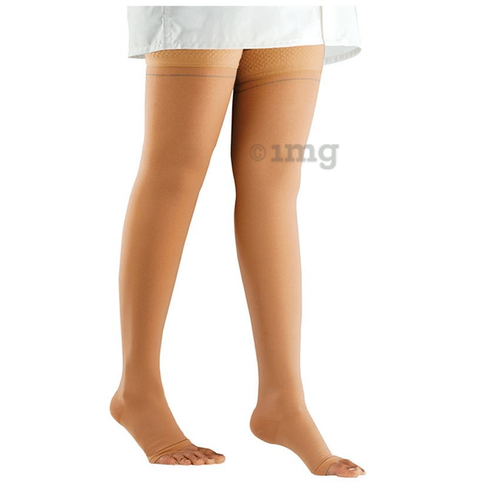 Comprezon Classic Varicose Vein Stockings Class 2 Above Knee (1 Pair) XL Beige