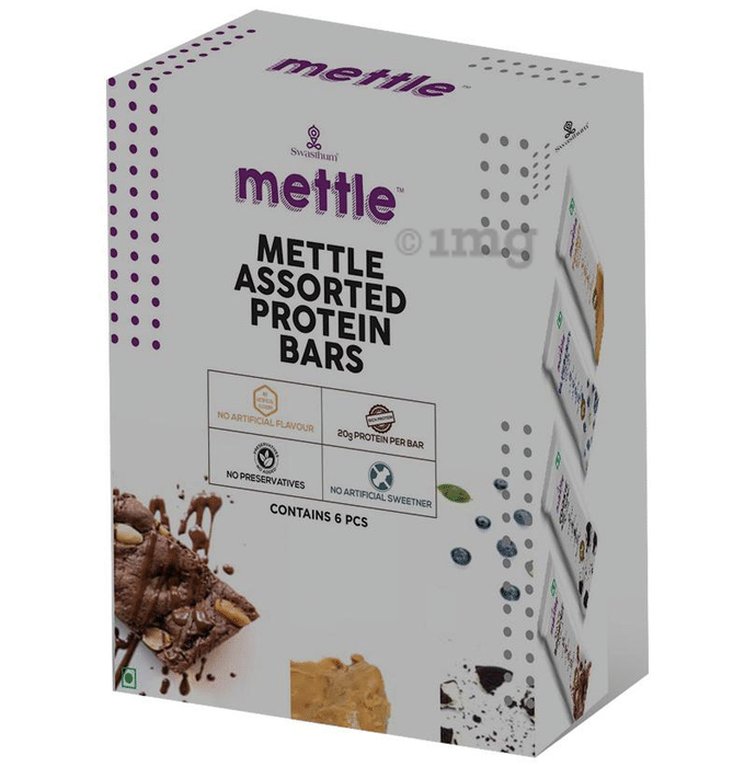 Swasthum Mettle Protein Bar (60gm Each) Assorted