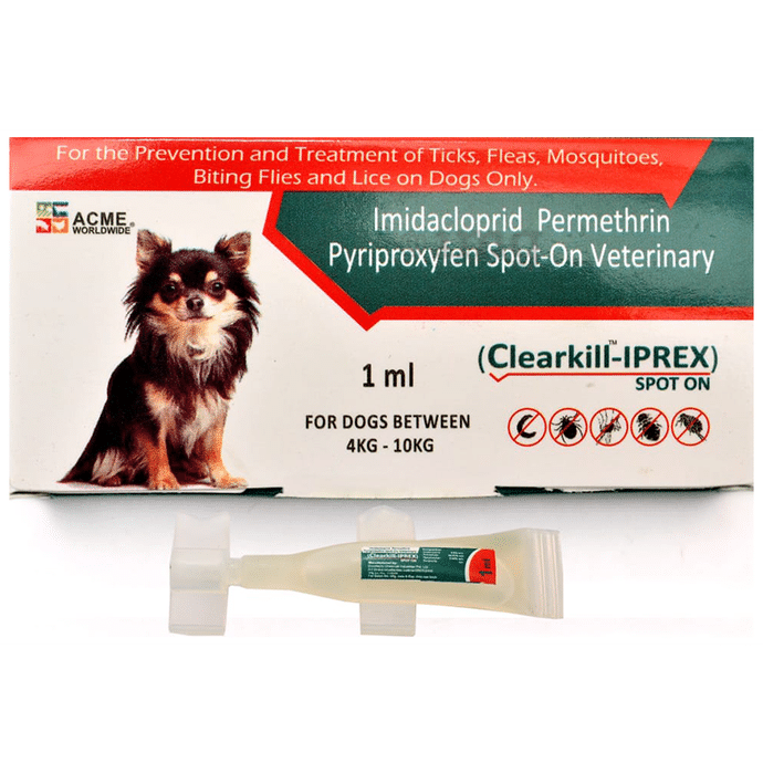 Clearkill-Iprex Spot On for Dogs 4Kg-10Kg