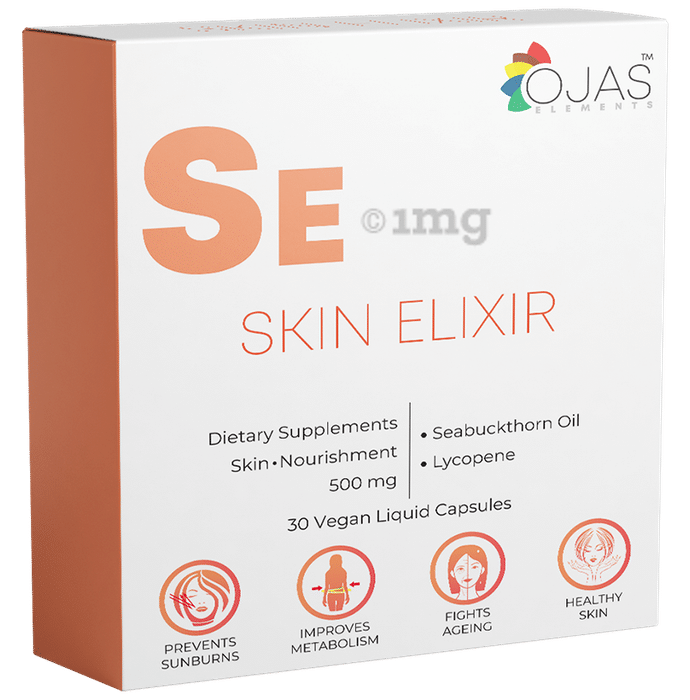 Ojas Elements Skin Elixir 500mg Vegan Liquid Capsules