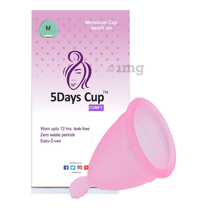 5DaysCup Comfy Reusable Menstrual Cup Medium Pink