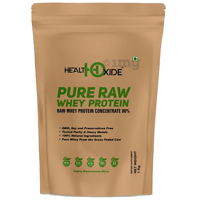 HealthOxide Pure Raw Whey Protein Concentrate 80%