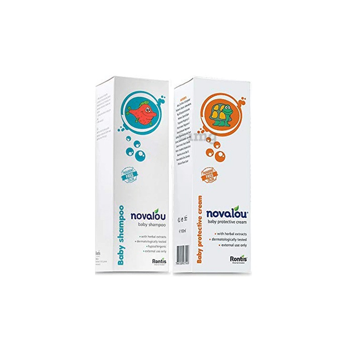 Novalou Combo Pack of Baby Protective Cream and Baby Shampoo