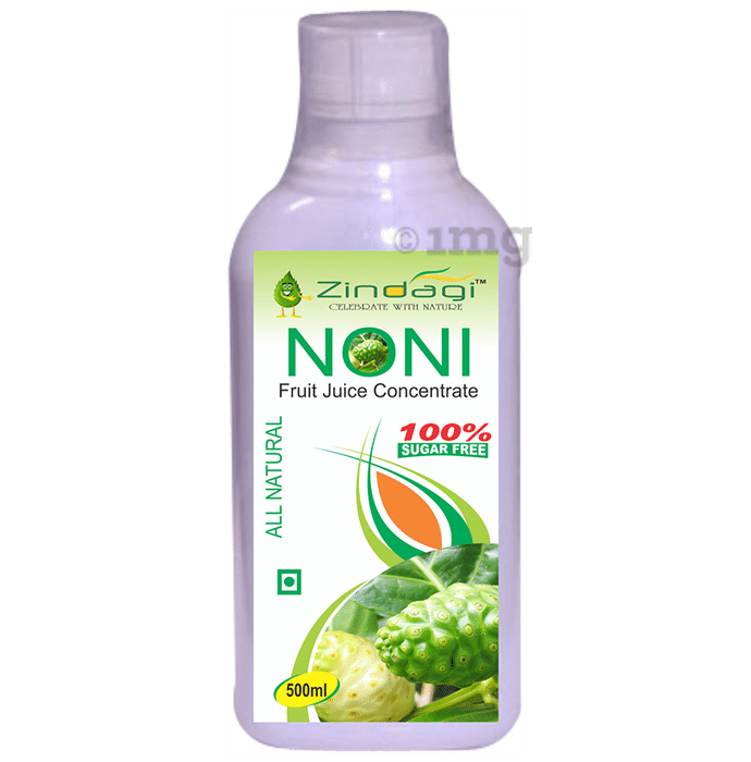 Zindagi 100% Sugar Free Noni Fruit Juice Concentrate (Buy 4 Get 1 Free - 500 ml Each)