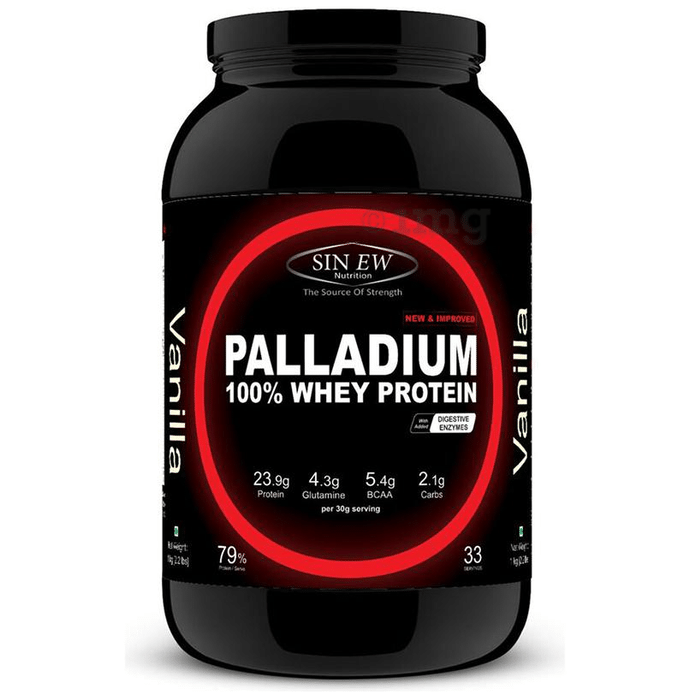 Sinew Nutrition Palladium 100% Whey Protein with Digestive Enzymes Vanilla