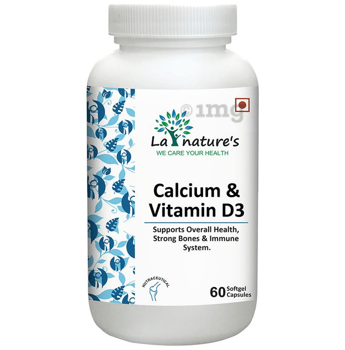 La Nature's Calcium & Vitamin D3 Softgel Capsules
