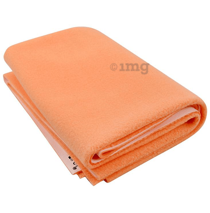 Polka Tots Waterproof & Reusable Dry Mat Bed Protector for New Born Baby Sheet Large Peach