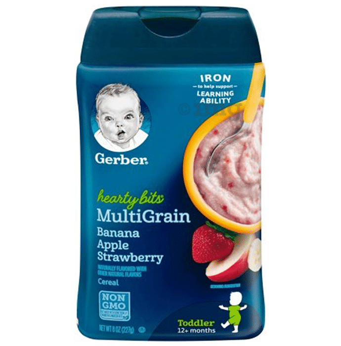 Gerber Hearty Bits Multigrain Cereal Banana Apple Strawberry