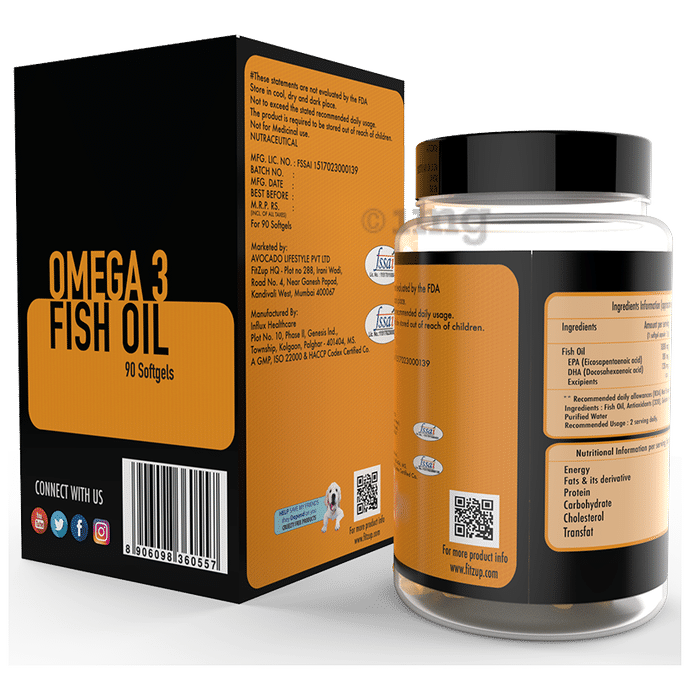 Fitzup Omega 3 Fish Oil Softgels