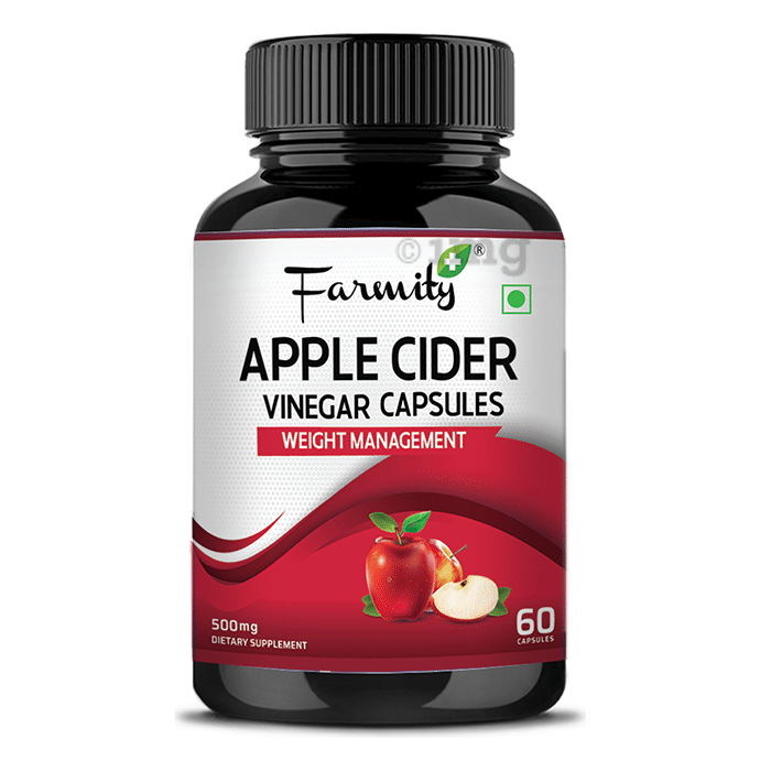 Farmity Apple Cider Vinegar 500mg Capsule