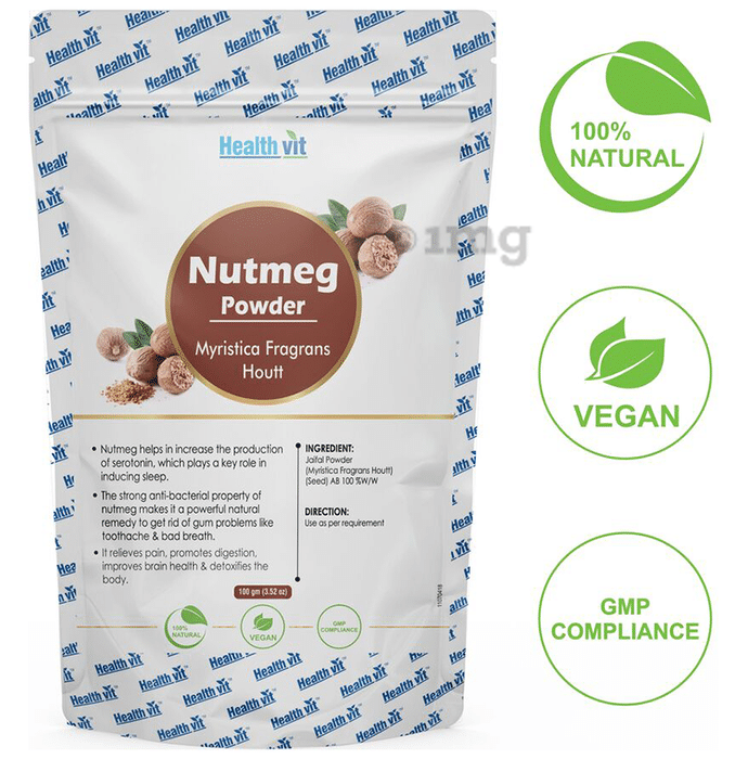 HealthVit Natural Nutmeg (Myristica fragrans Hoot) Powder