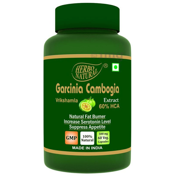 Herbo Natural Garcinia Cambogia (Vrikshamla) Extract 500mg Veg Capsule