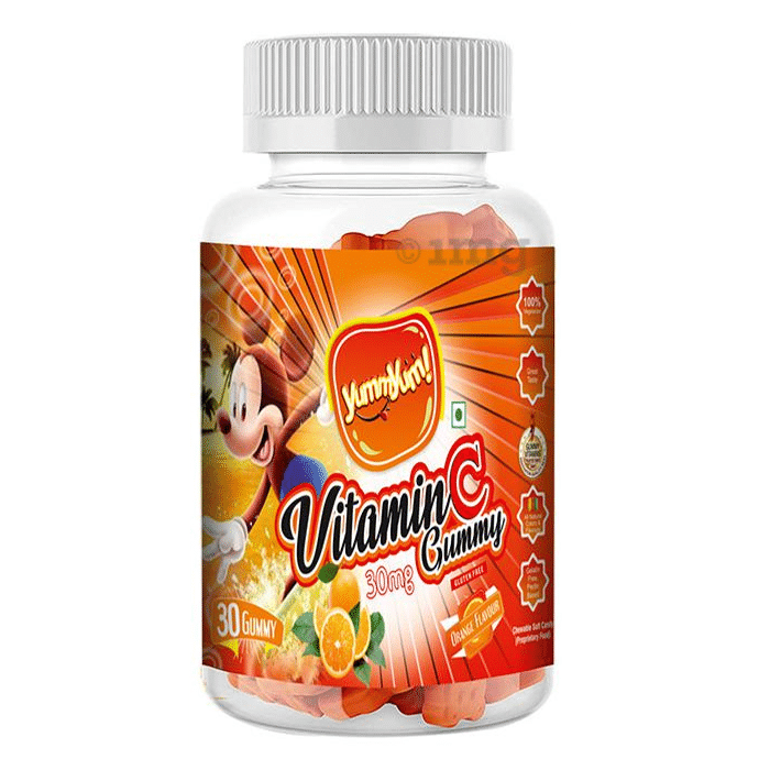 Yummyum Vitamin C 30mg Orange Gluten Free Gummy