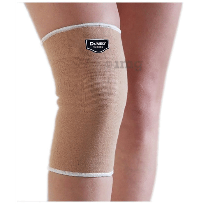 Dr MED Knee Sleeve Soft Compression Protects DR-K018 Large Beige